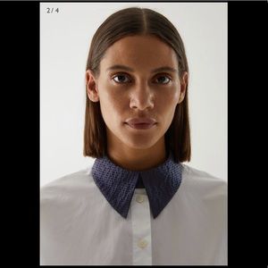 COS Navy Textured Collar